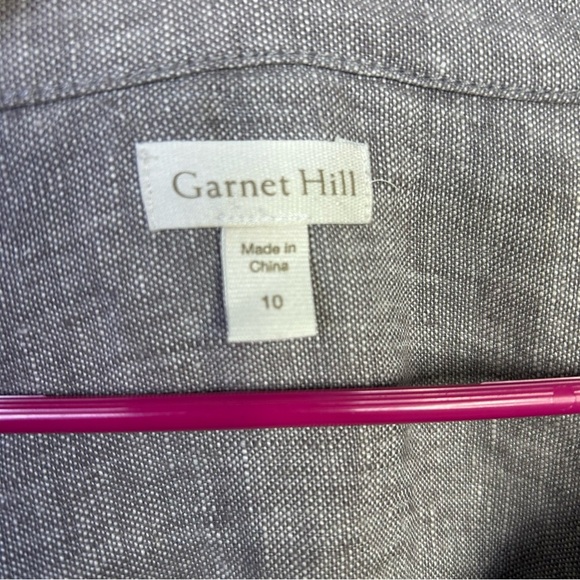 Garnet hill linen popover collared shift dress size 10 - Picture 5 of 9